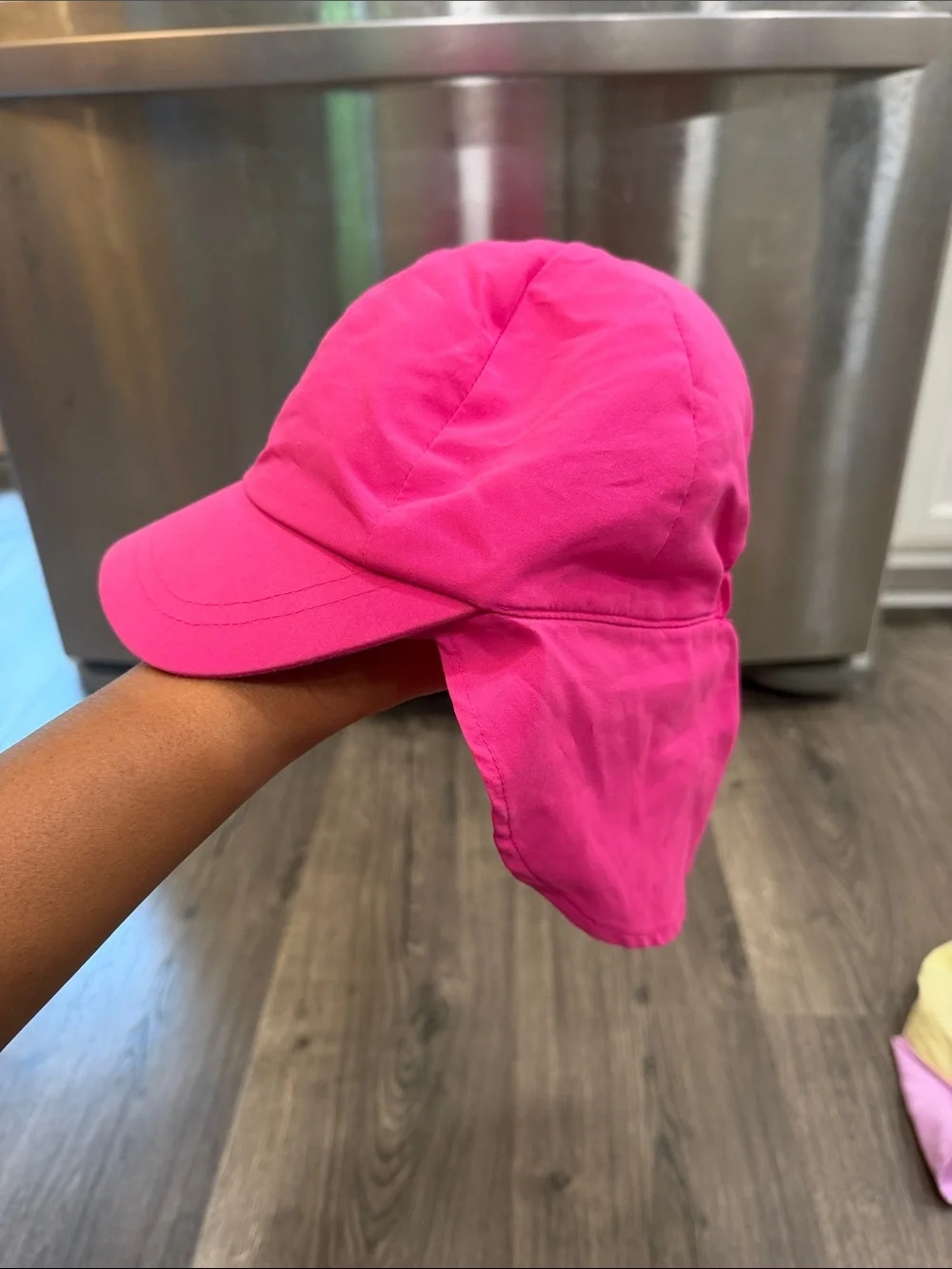wonder nation Girls Sun Hat Trio - Hot Pink, Pastel Yellow/Pink, Blue Swirl